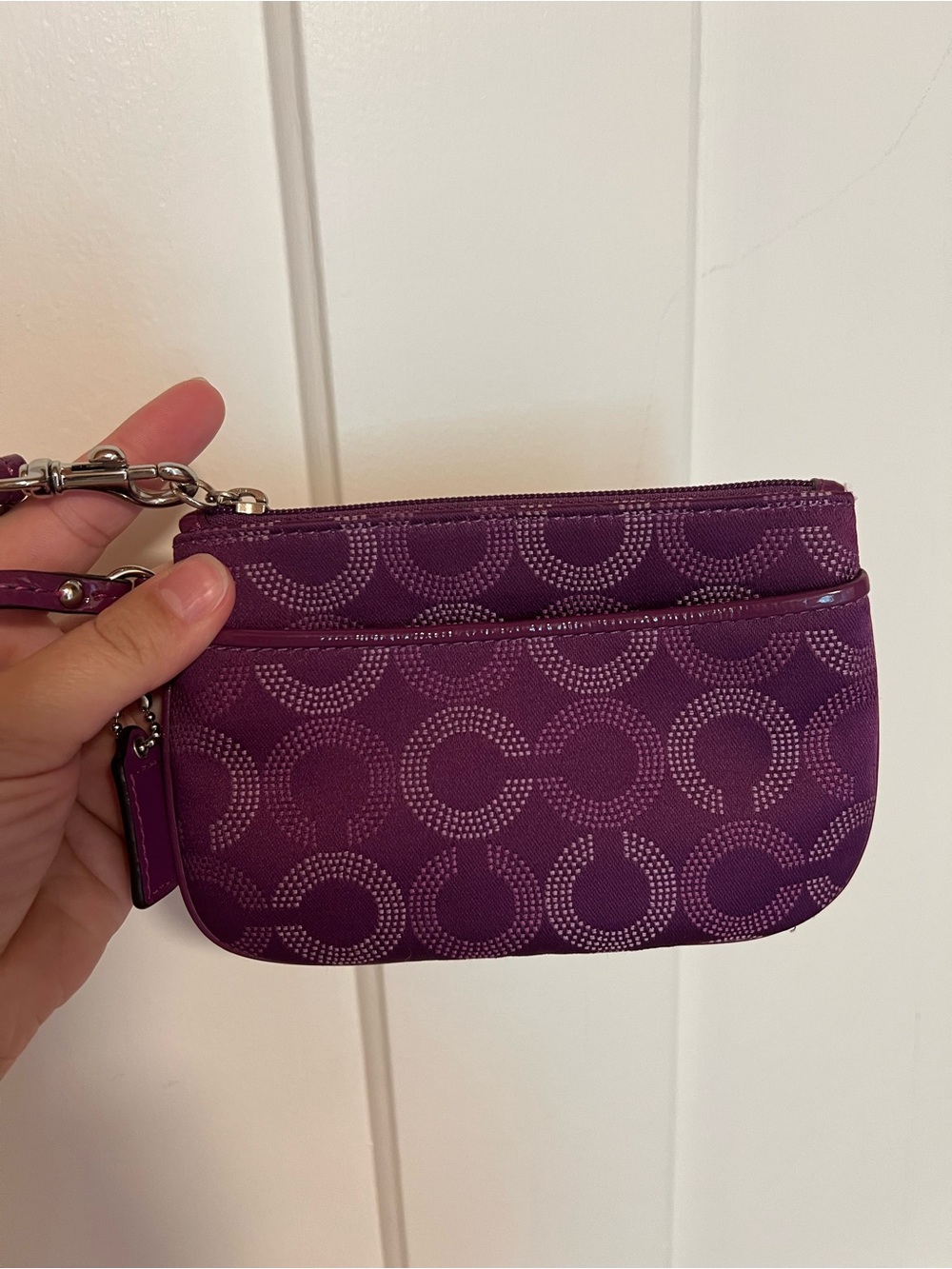 Coach Purple Wristlet Pouch